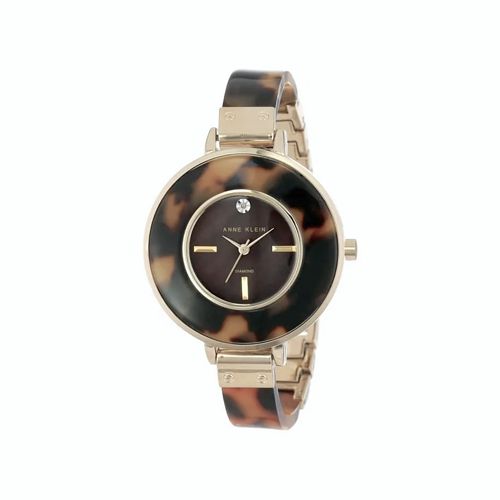Anne Klein Tortoise Shell Goldtone Bangle Watch - AK-1424BMTO